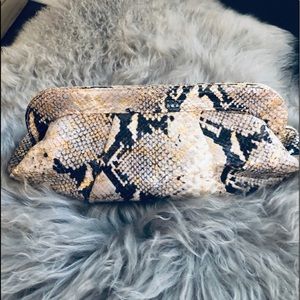 Lauren merkin python clutch